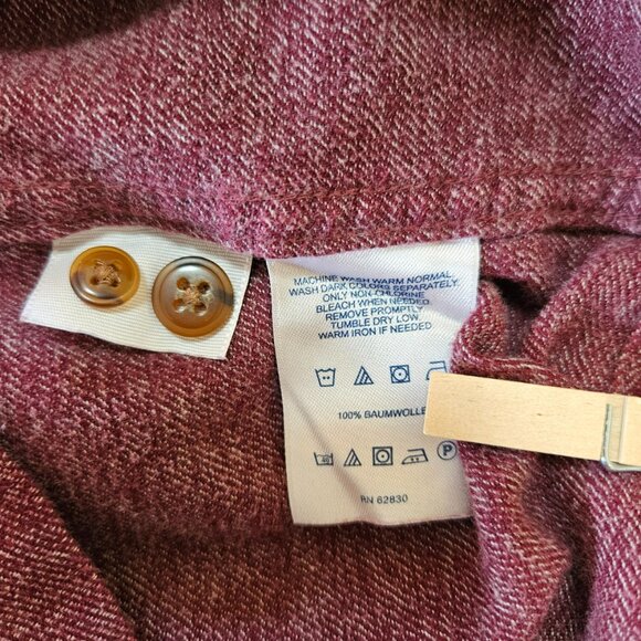 Lands’ End Shirt Men’s L 16 - 16 ½ Button Down Tailored Fit Solid Comfy Outdoor - Picture 6 of 8